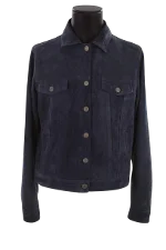 Navy Suede Majestic Filatures Jacket