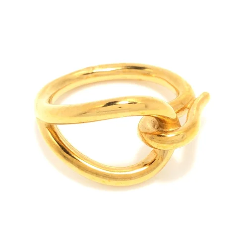 Gold Metal Hermès Scarf Ring
