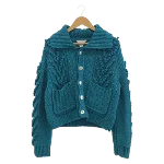 Blue Cotton Bottega Veneta Cardigan