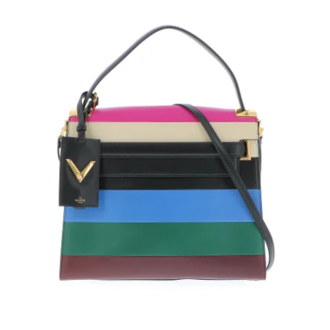 Multicolor Canvas Valentino Shoulder Bag