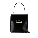 Black Leather Salvatore Ferragamo Handbag