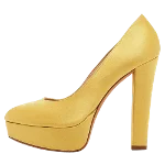 Yellow Satin Alexander McQueen heels