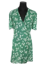 Green Polyester Rouje Dress