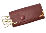 Brown Leather Cartier Key Holder