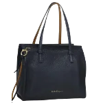 Navy Leather Salvatore Ferragamo Tote