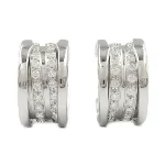 Silver White Gold Bvlgari Earrings