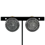 Black Metal Chanel Earrings