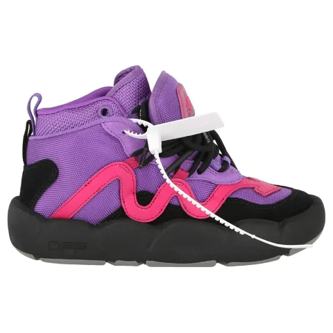 Purple Fabric Off White Sneakers