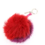 Red Fur Fendi Key Chain