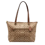 Beige Canvas Coach Tote