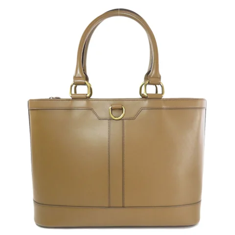 Beige Leather Burberry Tote