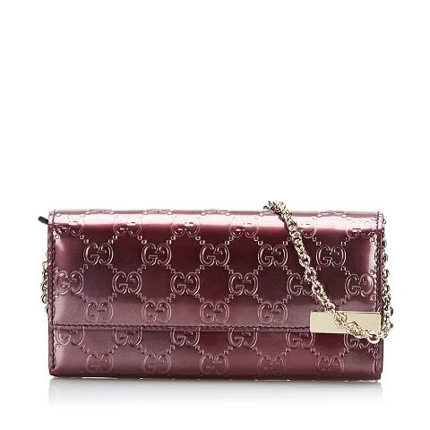 Purple Leather Gucci Wallet