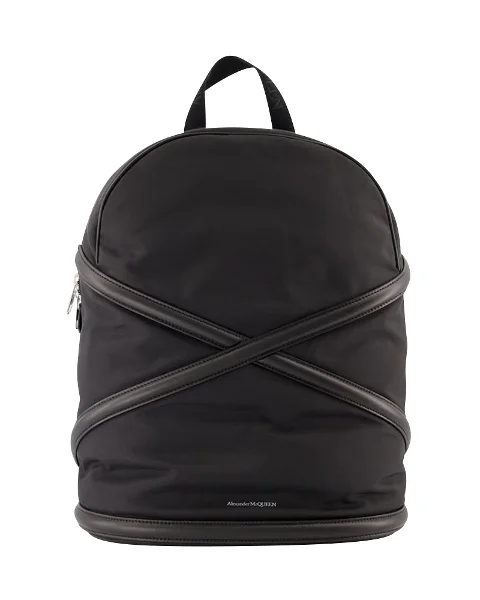 Black Leather Alexander McQueen Backpack