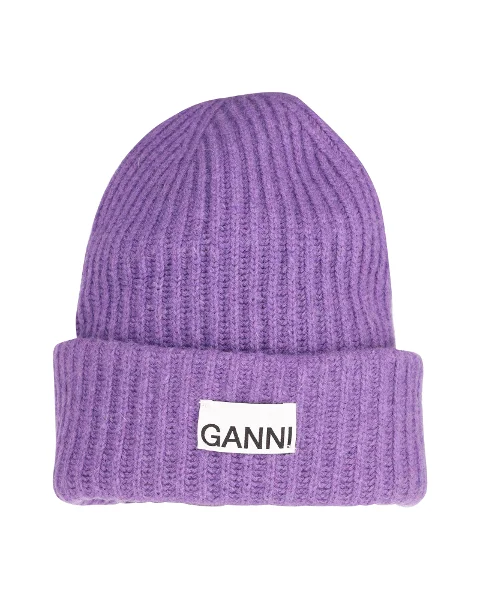 Purple Wool Ganni Hat