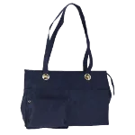 Navy Nylon MCM Tote