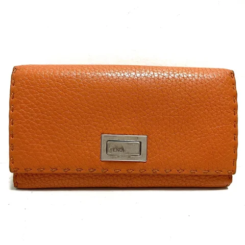 Orange Leather Fendi Wallet