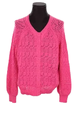 Pink Cotton Sézane Cardigan