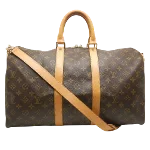 Brown Fabric Louis Vuitton Keepall