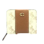 Beige Canvas Coach Wallet