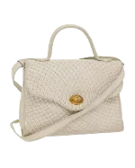 White Leather Bally Handbag