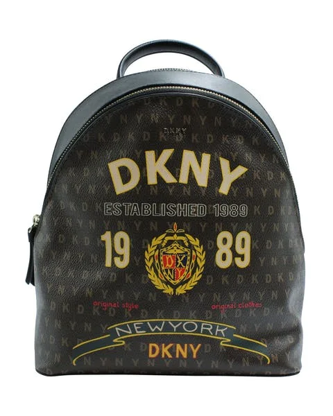 Brown Coated Canvas  Dkny Backpack