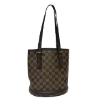 Brown Canvas Louis Vuitton Bucket Bag