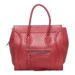 Red Leather Celine Luggage