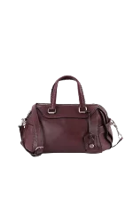 Burgundy Leather Coach Handbag