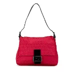 Red Canvas Fendi Baguette Mamma