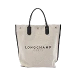 Beige Canvas Longchamp Tote