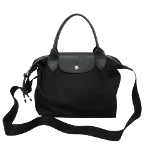 Black Canvas Longchamp Handbag