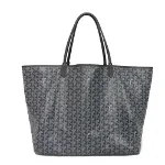 Grey Leather Goyard Shoulder Bag