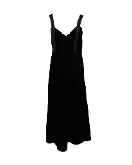 Black Polyester Off White Dress