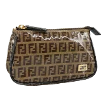 Brown Canvas Fendi Pouch