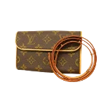 Brown Fabric Louis Vuitton Florentine Pochette