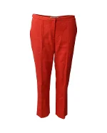 Orange Fabric Diane Von Furstenberg Pants