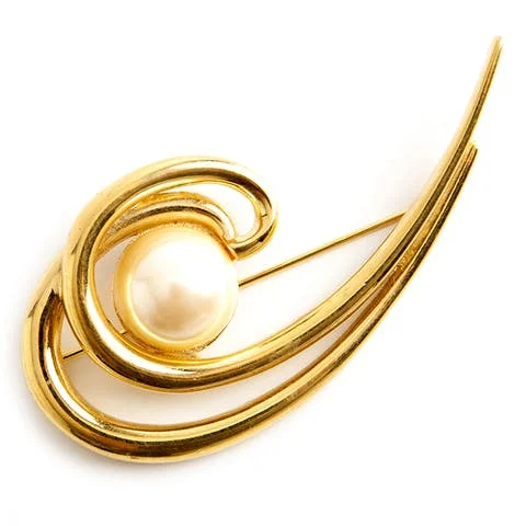 Gold Metal Givenchy Brooch