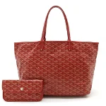 Red Coated canvas Goyard Shoulder Bag