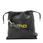 Black Leather Fendi Crossbody Bag