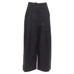 Black Cotton Celine Pants