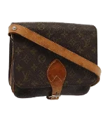 Brown Canvas Louis Vuitton Cartouchiere