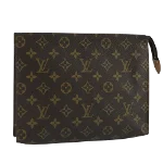 Brown Canvas Louis Vuitton Poche Toilette