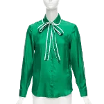 Green Silk Valentino Shirt