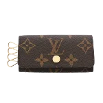 Brown Canvas Louis Vuitton Key Pouch