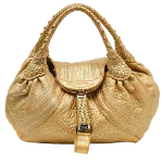 Gold Leather Fendi Handbag