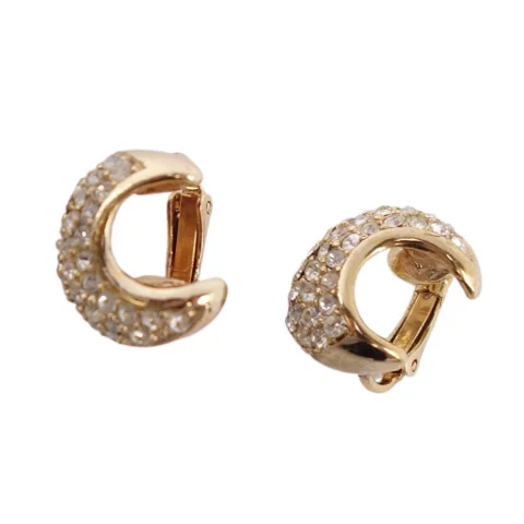 Gold Metal Dior Earrings
