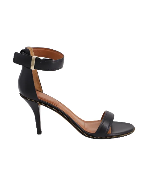 Black Leather Givenchy Sandals