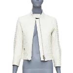 Beige Leather Dior Jacket