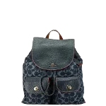 Navy Canvas Coach Backpack