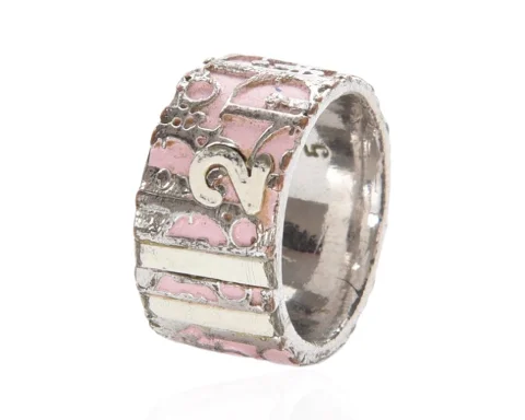 Pink Metal Dior Ring